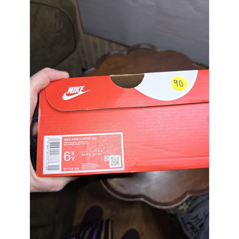 Nike Cortez Nylon Blue Lemon Twist Kids 6.5Y Womens 8 Sneakers IB7748-406 NEW - Picture 9 of 10